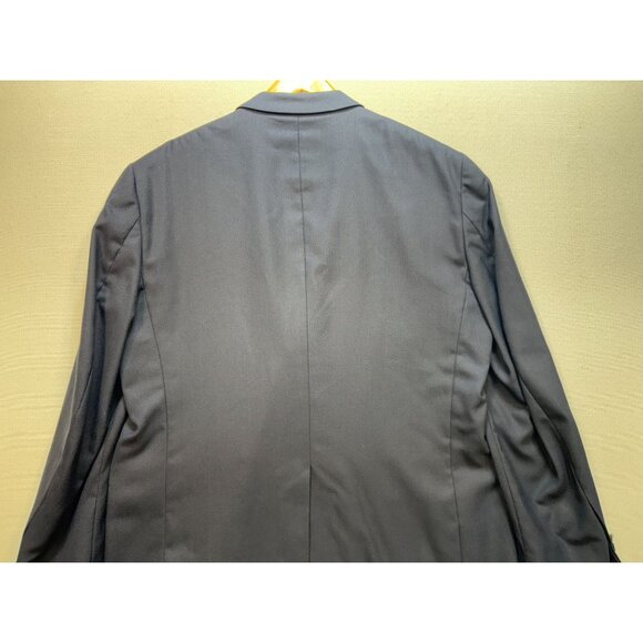 Stafford Men's Wool 2 Button Blazer Jacket Classic Fit Long Sleeve Size 46 Blue - Picture 11 of 11